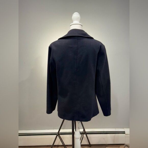 CLEARANCE! Black J. Crew Double Breasted Peacoat Size S EUC - Picture 2 of 5